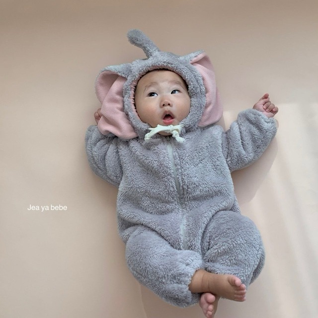[予約][送料無料]≪JEAYABEBE≫elephant ear suit (baby)4