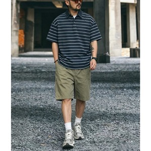 Denim collar border polo shirt 1434