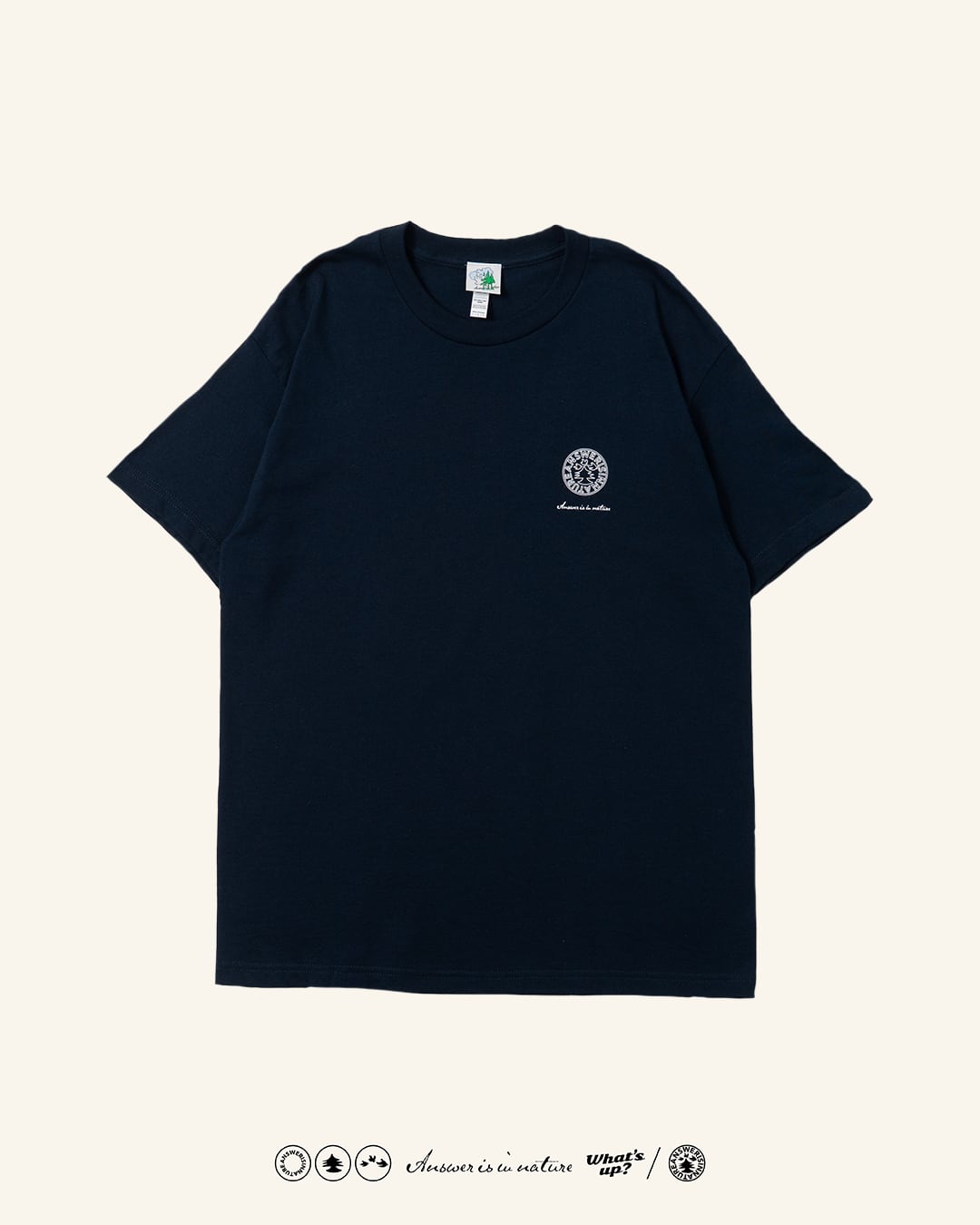 US COTTON BASIC TEE NAVY