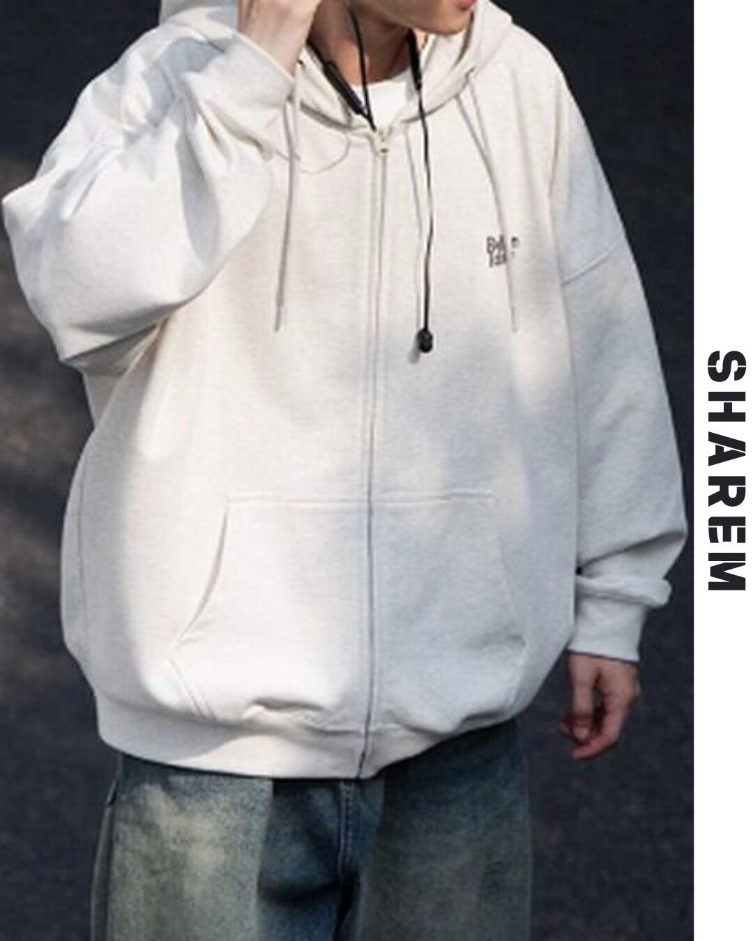 fleece hooded jacket B0136