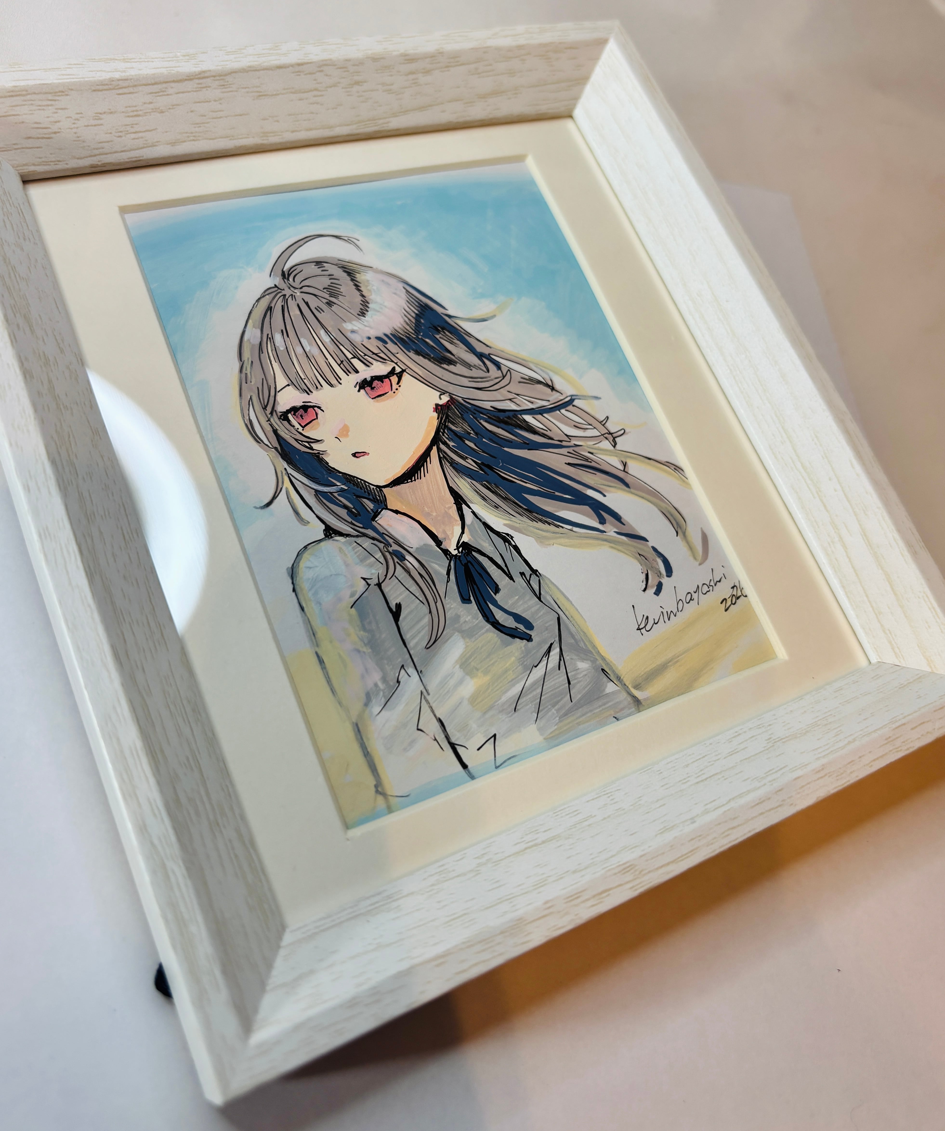額付き原画】ドローイングoriginal drawing | ケビンばやし