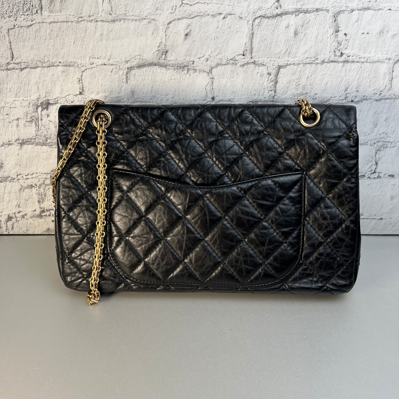 【最終処分SALE】CHANEL シャネル  2.55 ラムスキン ショルダーバッグ ブラック A-9147