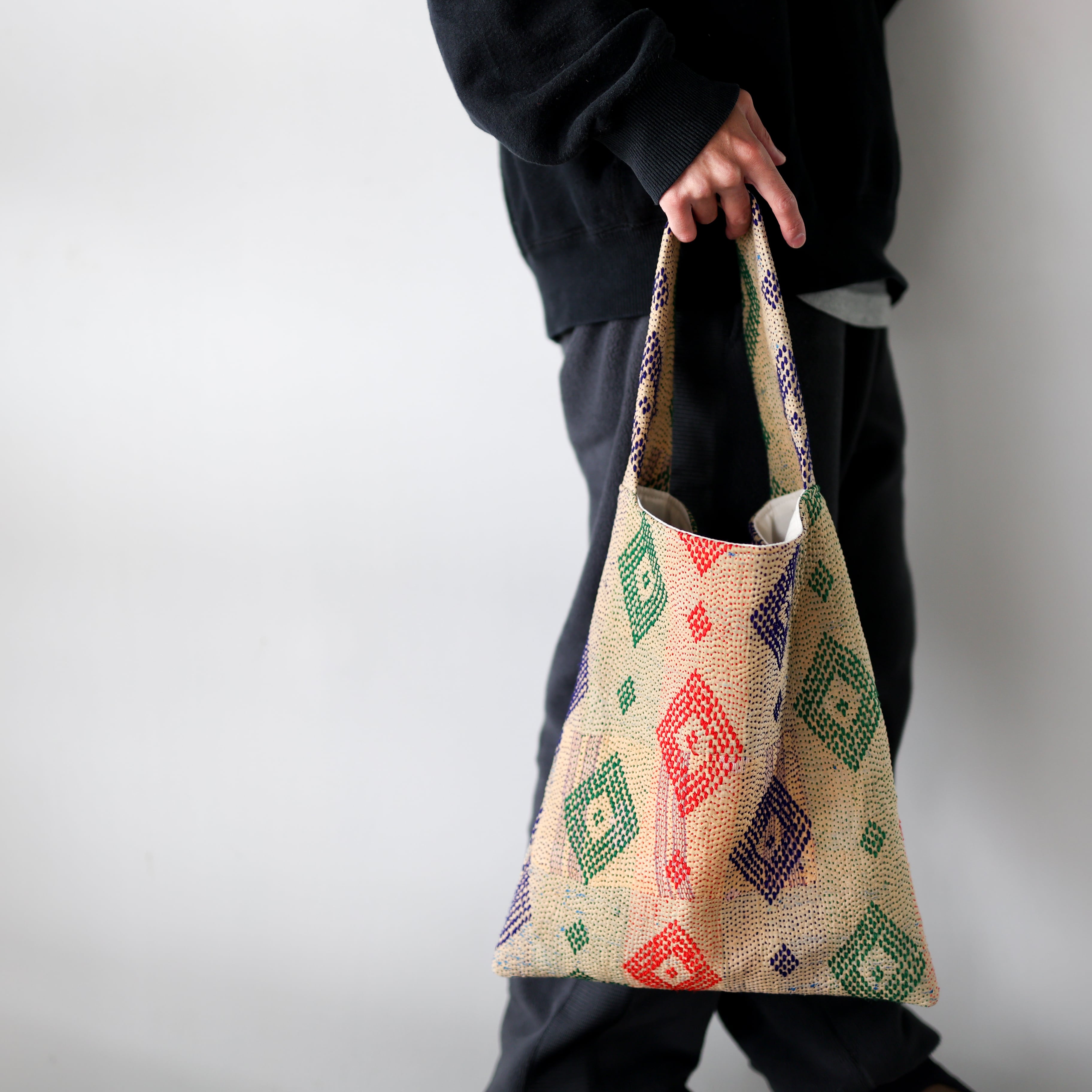 Hagi / Vintage Quilt - One Handle Bag - M #78 | Et cetera