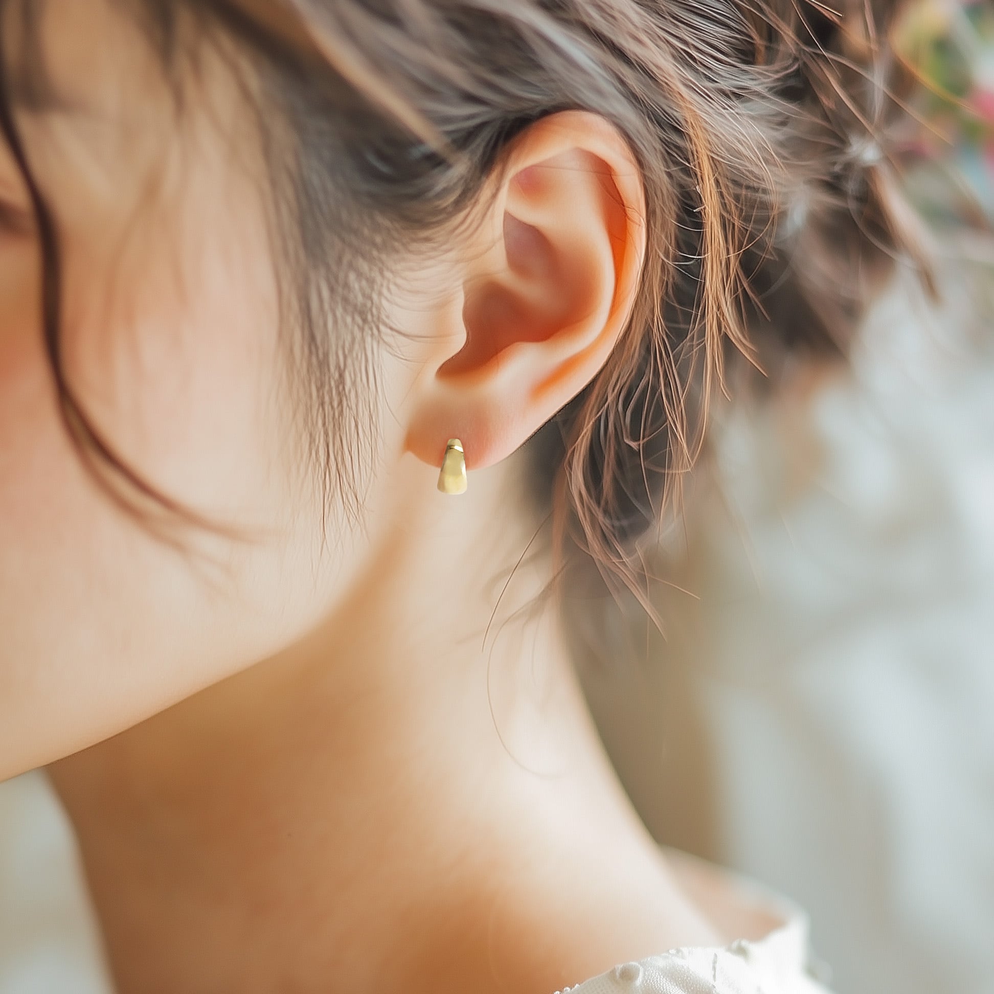 K18 シャインムーンピアス つけっぱなし No.160 | スキンジュエリー