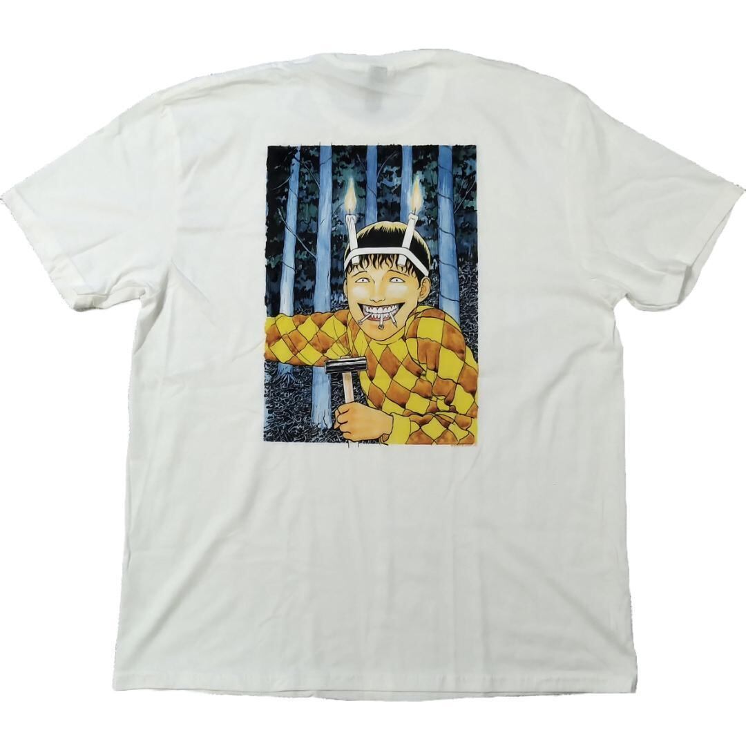 双一 Tシャツ XLサイズ 白 伊藤潤二 漫画T マンガT 海外オフィシャル 