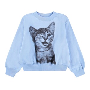 ＜MOLO＞Kids ブルーキトゥン スウェットプルオーバー Marge(Blue Kitten Bigger)