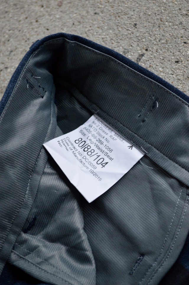 Royal Air Force 00s No.2 RAF Dress Wool Trousers Dead Stock Navy イギリス軍 王立空軍 ウールスラックス デッドストック