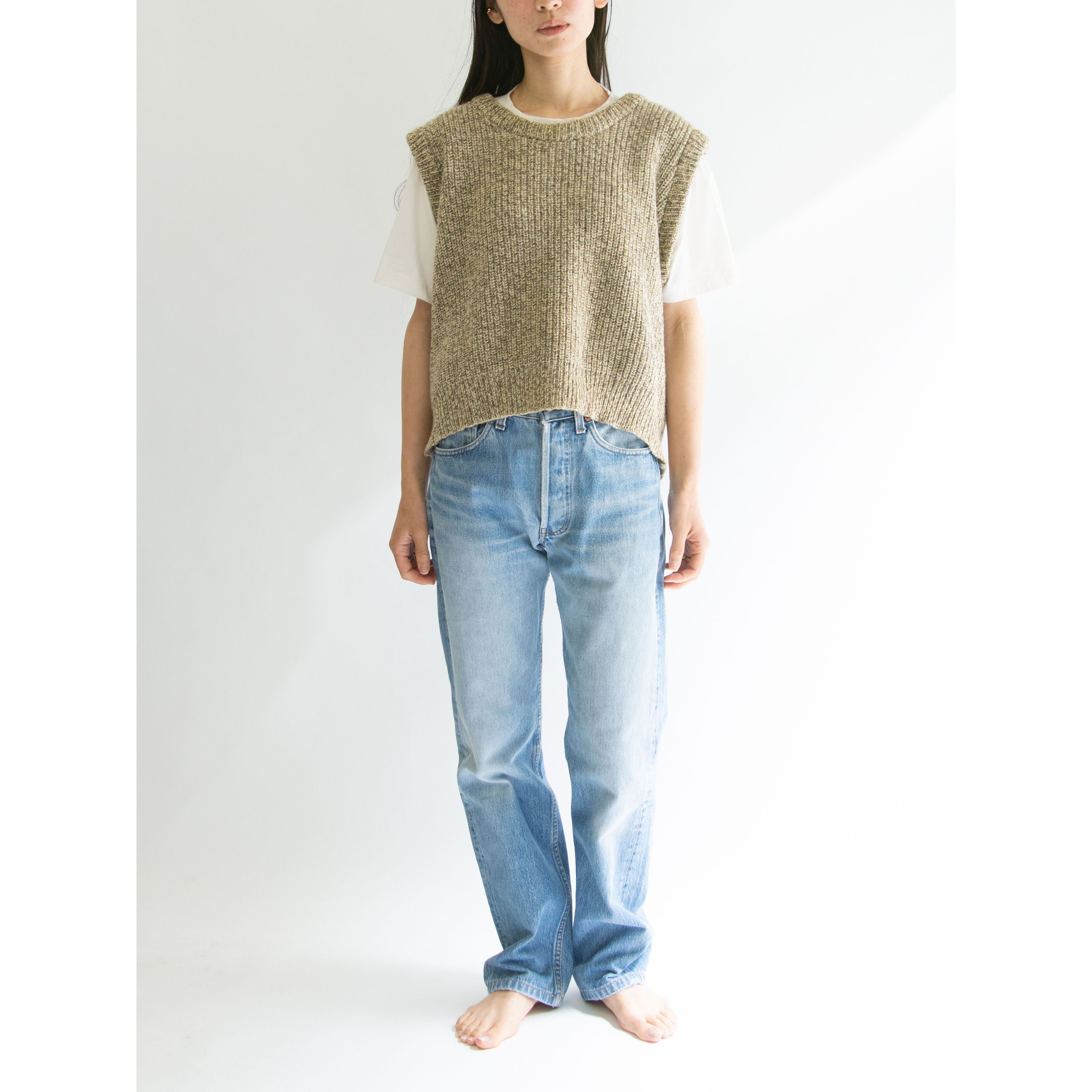【Norsewear】Made in New Zealand 70-80's 100% Pure Wool Sleeveless Sweater（ニュージーランド製 ピュアウール ノースリーブニット ベスト セーター）
