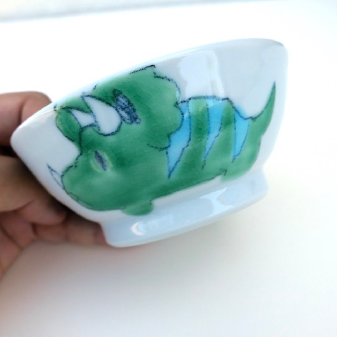 村田菜穂美作　子供用めし碗　「草食恐竜」［2104130000102］