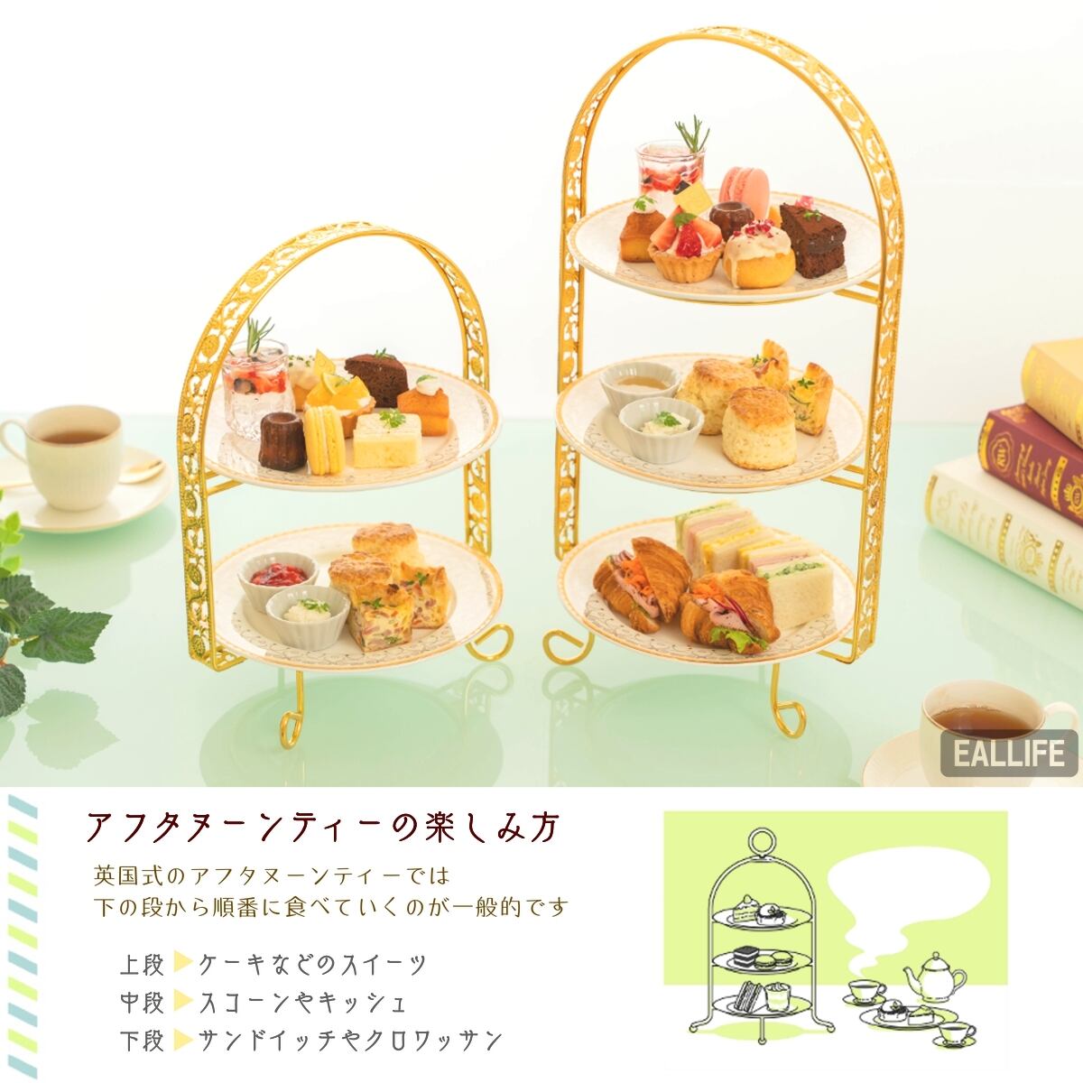 ケーキスタンド 3段（4個まとめ買い） | EALLIFE - アフタヌーンティー