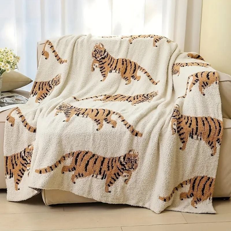 寝具 新品 スローケット ブランケット タイガー 虎 インテリア 小物 雑貨