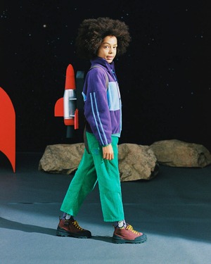 the campamento / Green Corduroy Kids Trousers