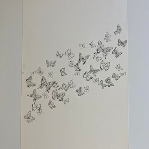 名古屋帯「墨描き蝶」2-002