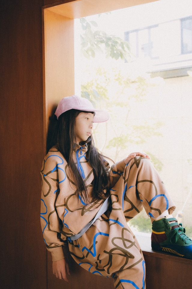 【MIN-NANO×frankygrow】ALL-OVER PATTERED HALF ZIP SWEATSHIRT / 0. 1