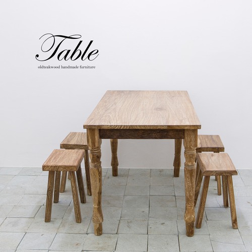 【送料無料】無垢チーク材のダイニングテーブル 120×70 サステイナブルな「本物の家具」 テーブル デスク 食卓 一生物