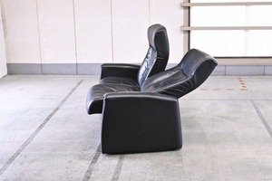 北欧ノルウェー シモンズ 30万「Fjords/フィヨルド」リクライニングソファ 2人掛け 本革 2P ラブソファ レザー モダン【中古家具/中古インテリア/USED家具ユーズド家具/リサイクル】