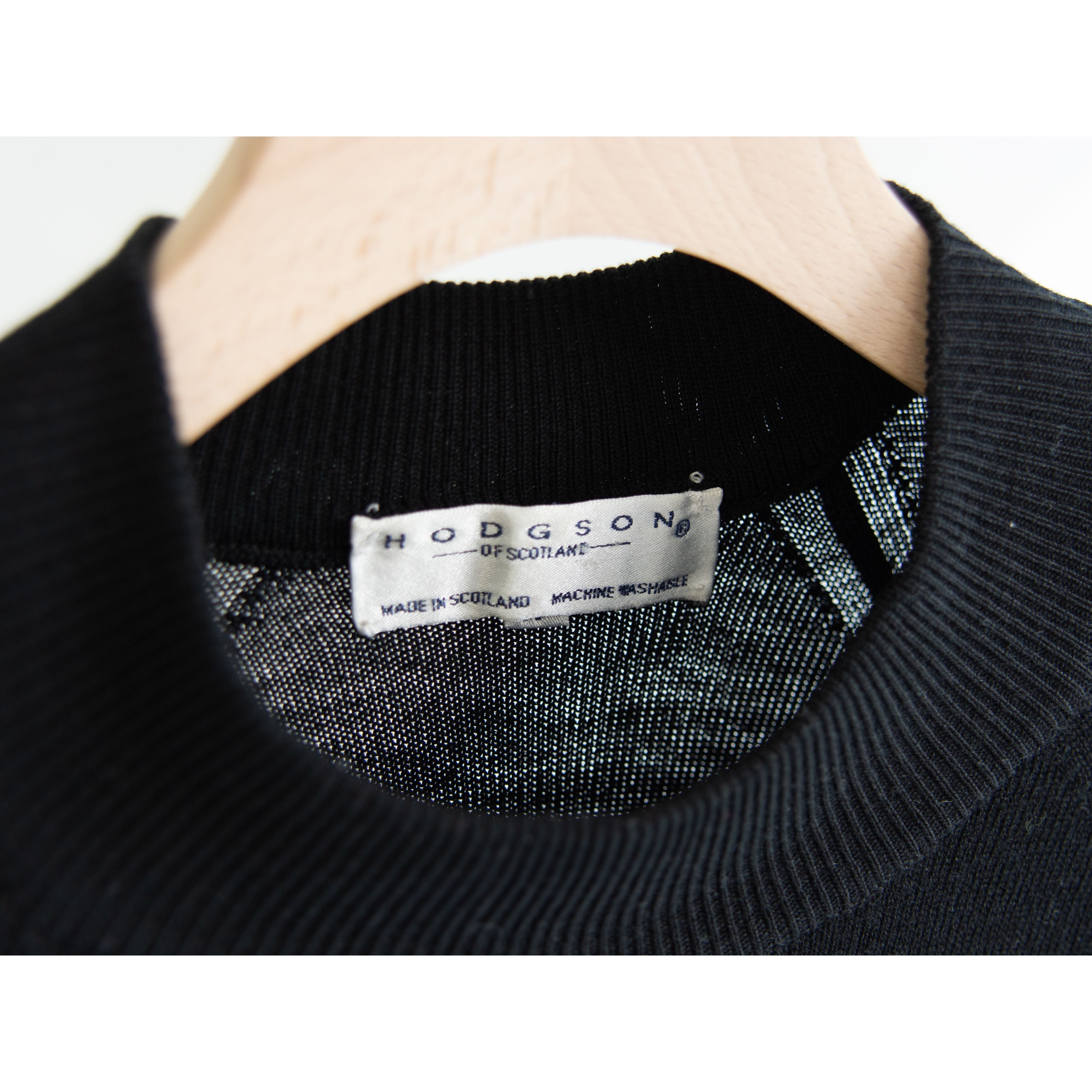 【HODGSON】Made in Scotland 100% merino wool mock neck sweater（ホジソン スコットランド製 メリノウール モックネックニット）10d