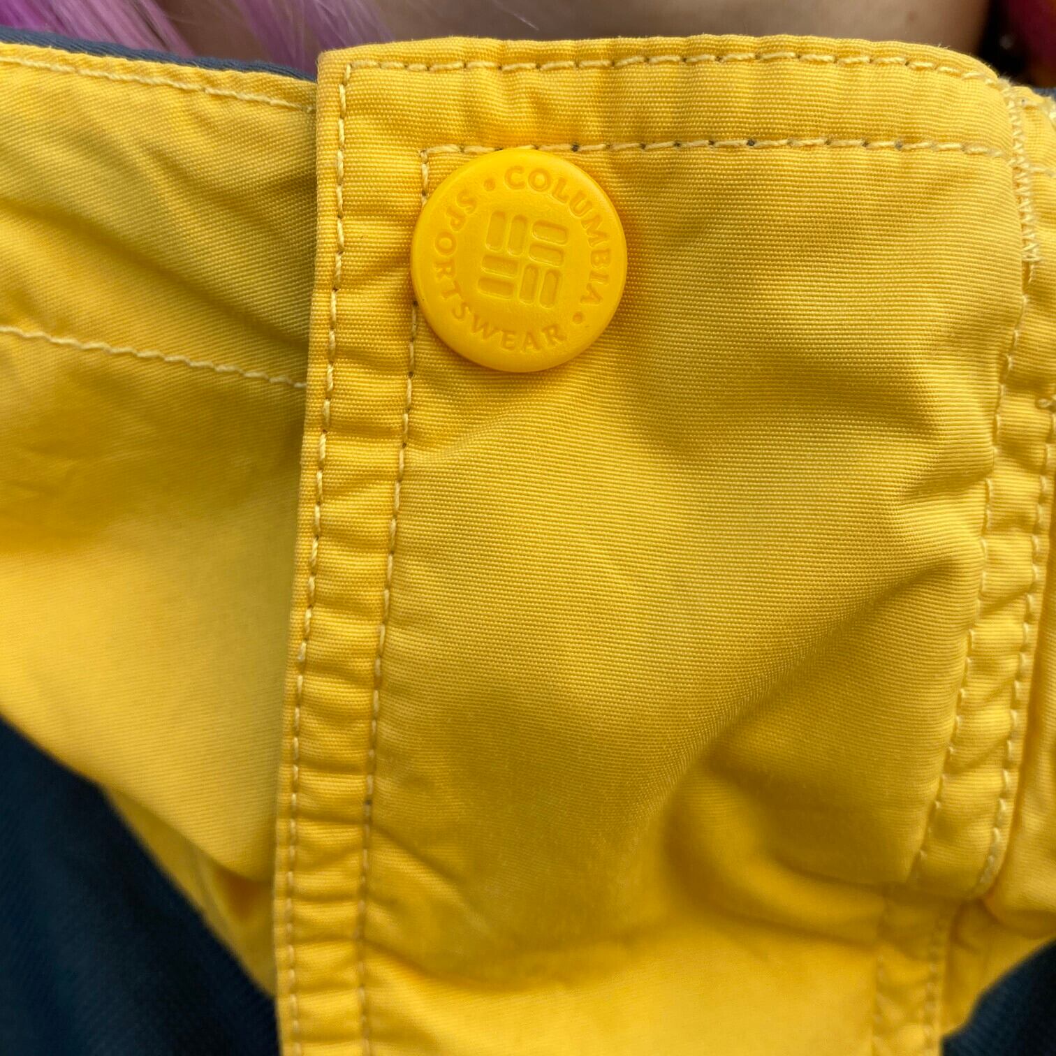 レア【古着】コロンビア マウンテンパーカー イエロー メンズ2XL 90年代 Columbia コロンビア マウンテンパーカー フーディー