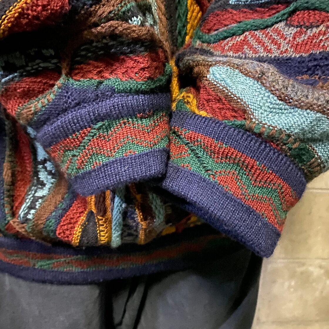 90年代 COOGI クージー ウール 3Dニット セーター メンズM 古着 90s 