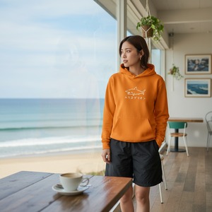 ヘリコプリオン-プルオーバーパーカー(オレンジ)