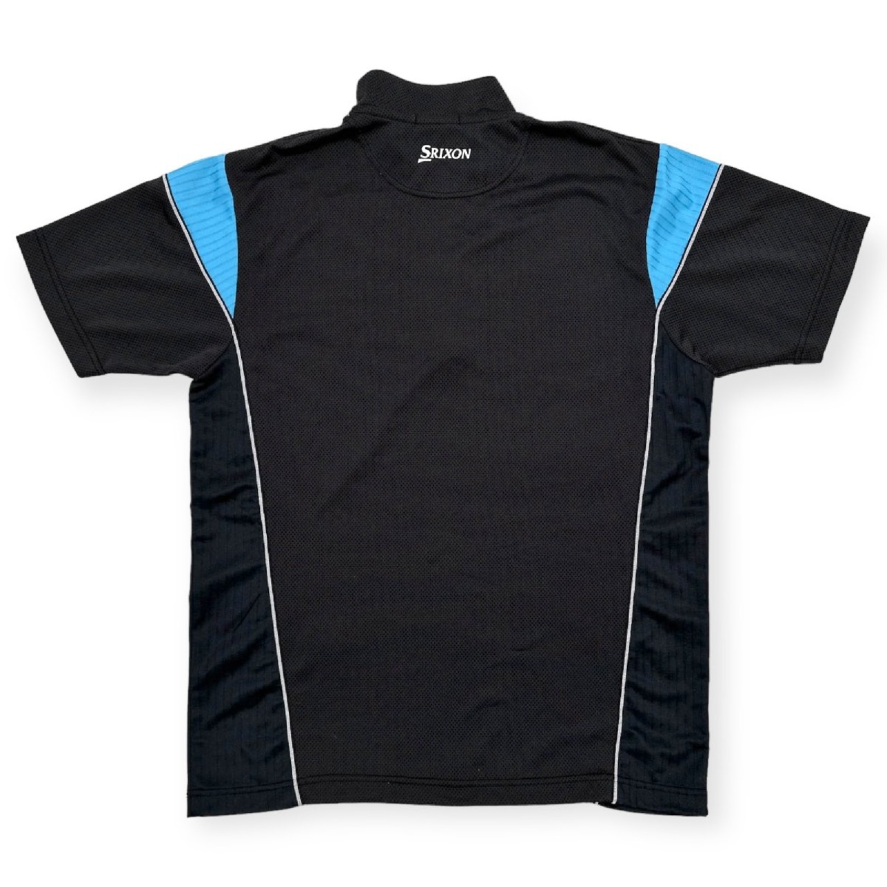 ゴルフ◆SRIXON スリクソン ハーフジップ ドライ 半袖シャツ ポロシャツ M /黒/ブラック/メンズ/スポーツ
