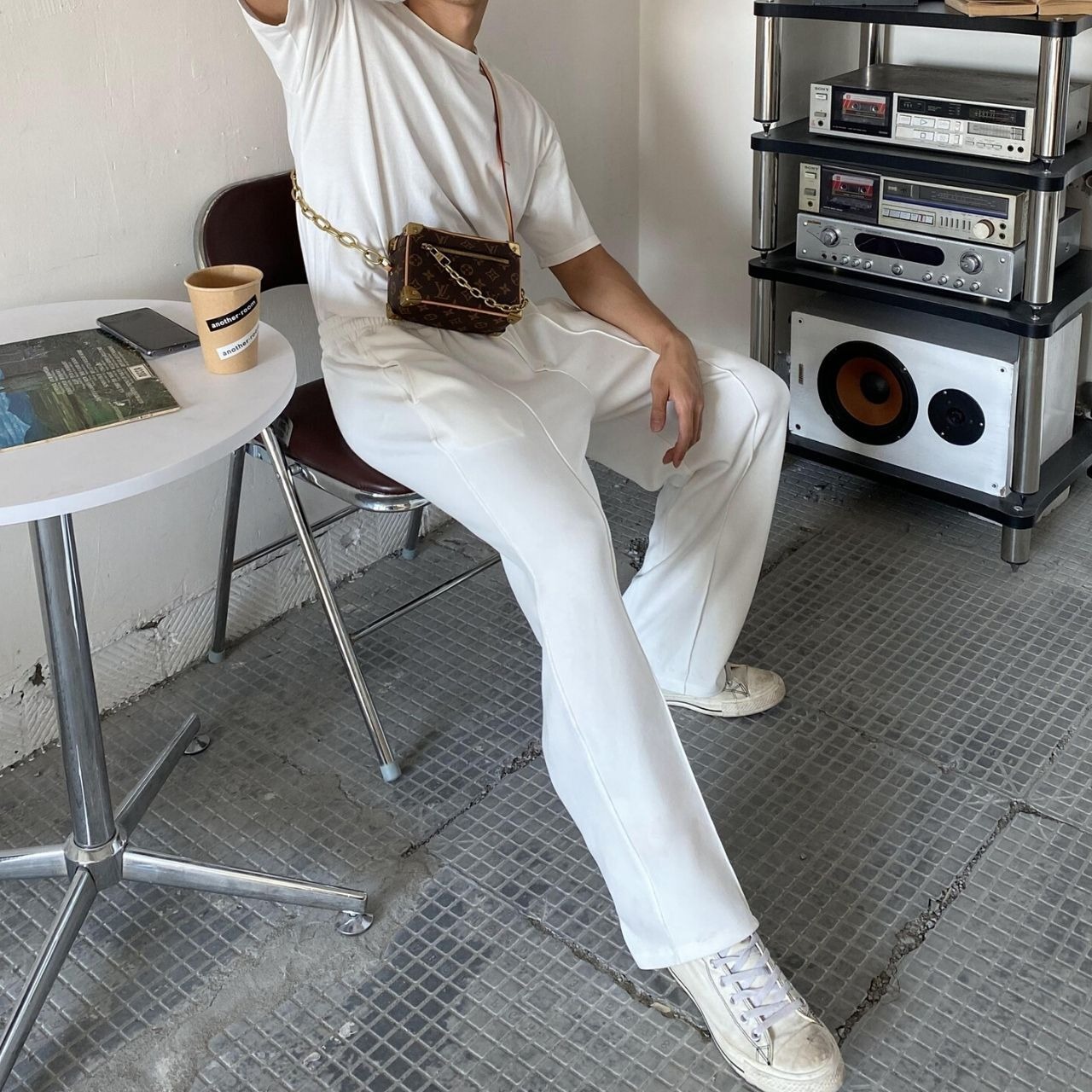 ルーズストレートセンタープレスパンツ　MT0530002