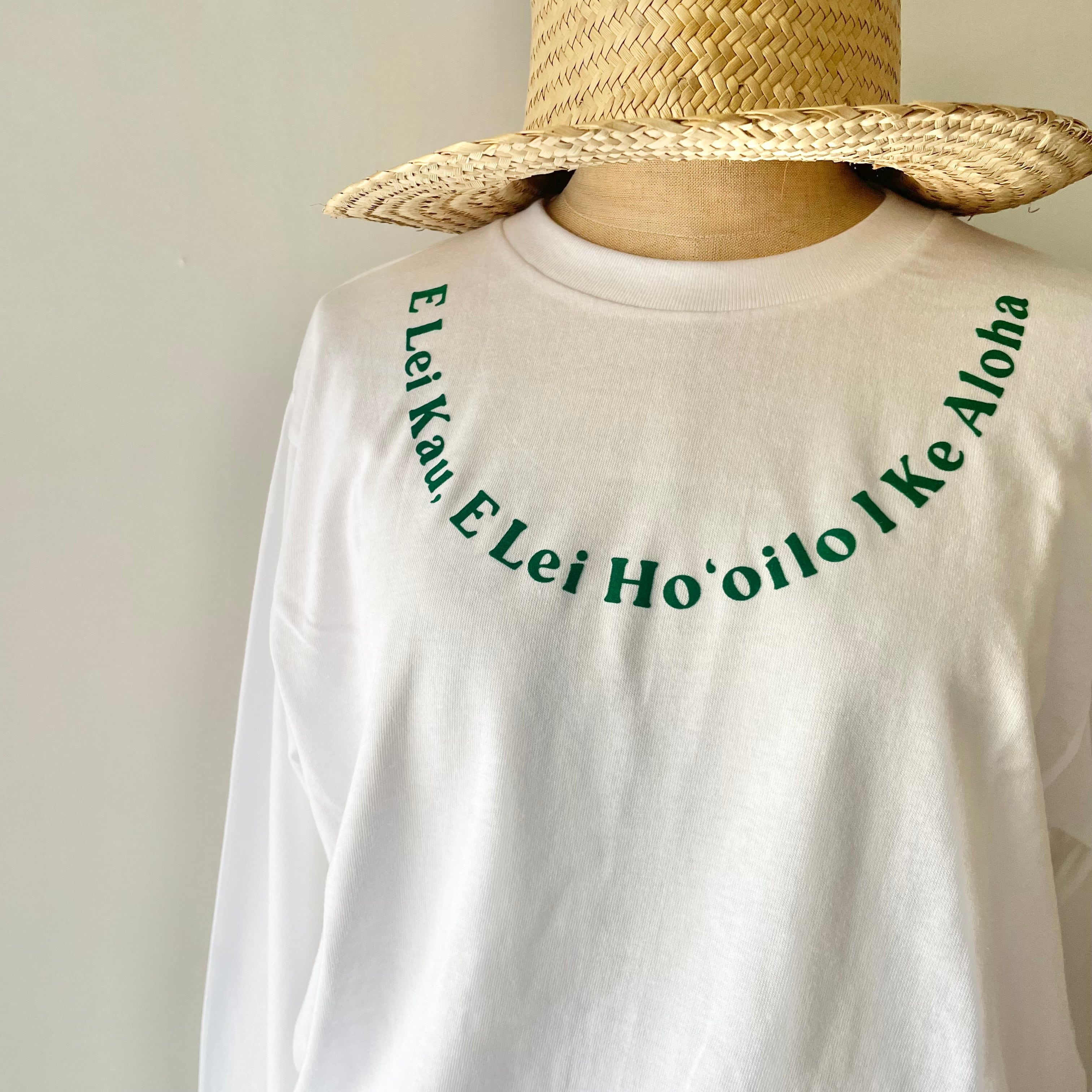 Lei L/S Tee White×Green