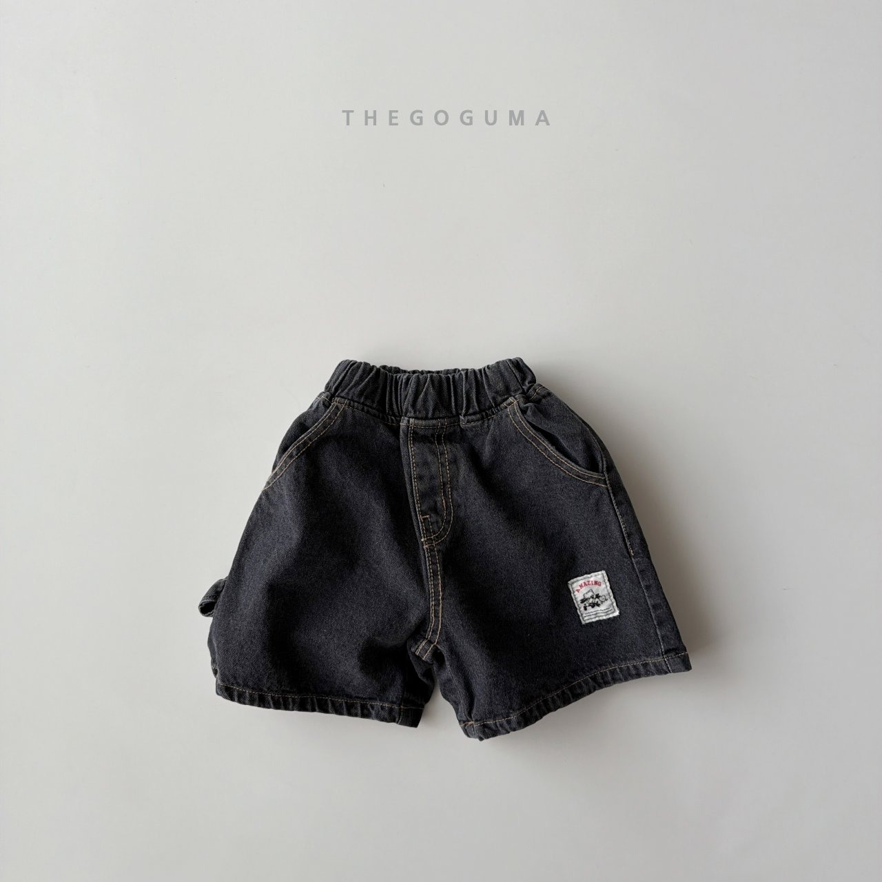 [THE GOGUMA] Wide 5-inch loop denim pants +fee1 / [더고구마] 와이드5부고리청pt