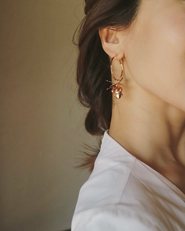 Lamp flower "mini" coppergold