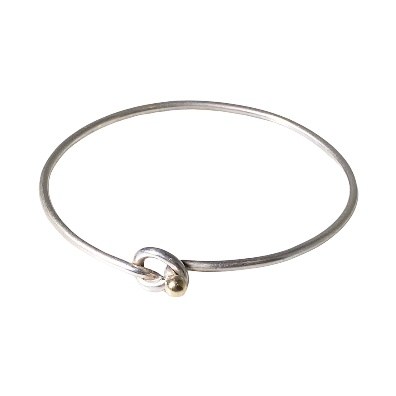 vintage TIFFANY silver × k18 knot design bracelet “hook&eye”