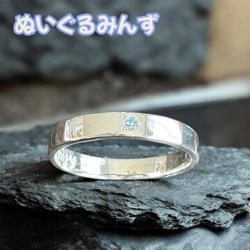 送料無料19号クロムシルバーワンポイントスーパーCZダイヤサージカル 