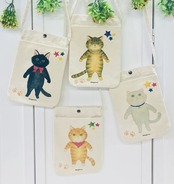 モンゴベス　サコッシュS　茶トラ赤スカーフ 【トラコ】