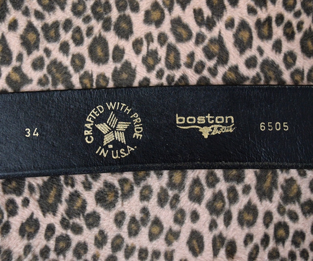 GOOD! BOSTON LEATHER BASKET WEAVE GARRISON BELT 34
