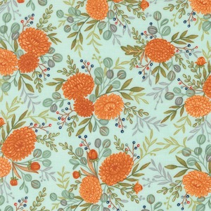 限定数３!  I Love Fall Most of All  秋の花/ アクア  55 X45cmカット販売