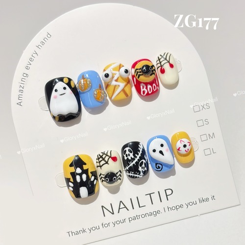 ZG177　ネイルチップ　サイズXS/S/M/L