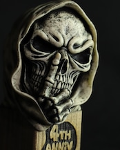 "4th Anniv" SUPER BIG KEYHOLDER - serial.01 /Black ink wash