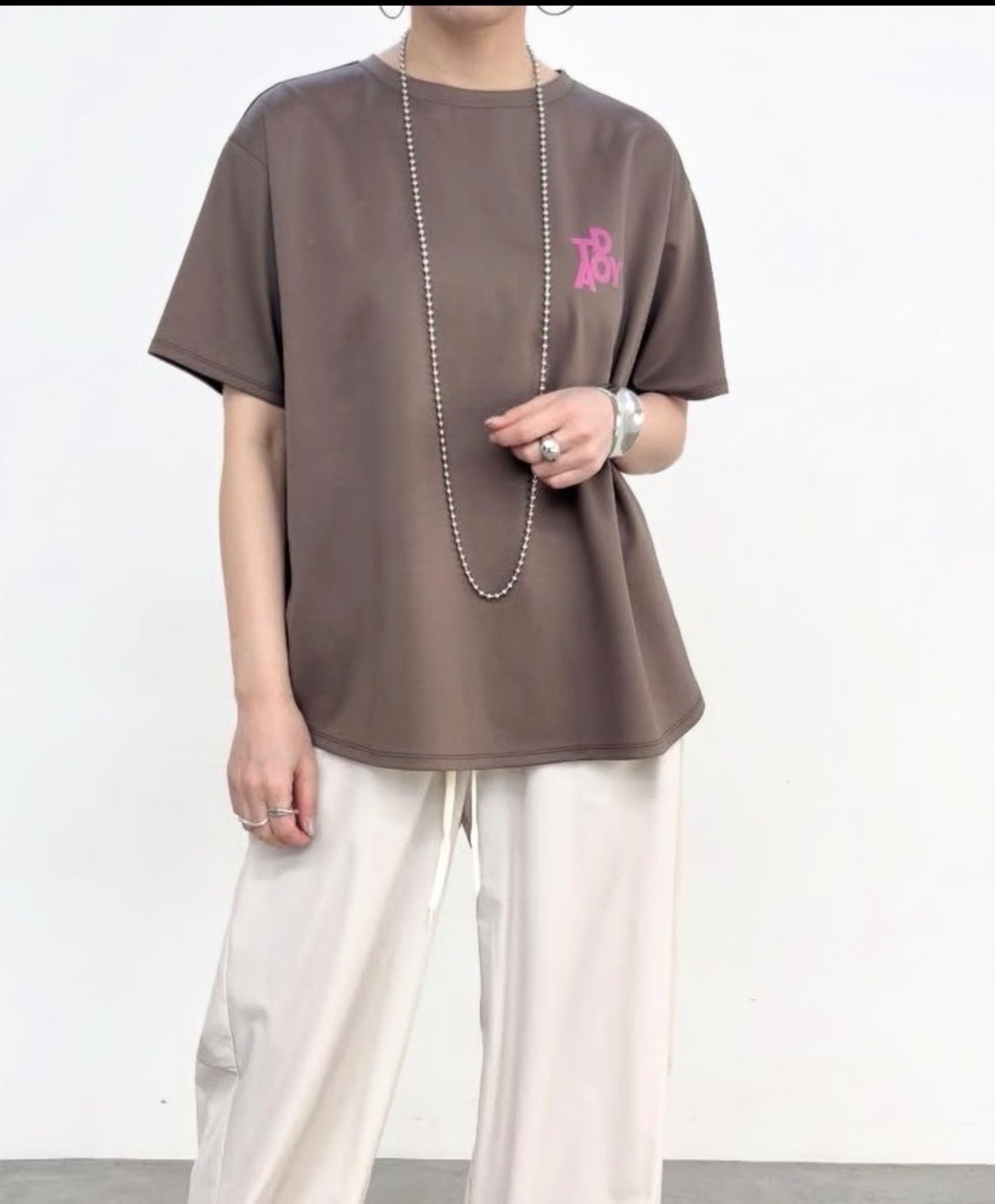 【NUS】バックテープロゴTシャツ　ZOCCONポンチ　610-35053