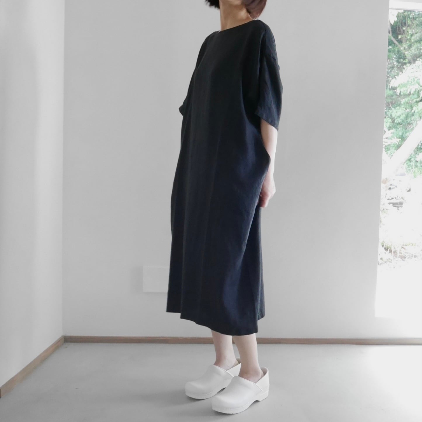 linen dolman one-piece リネンドルマンワンピース evam eva | 日々花