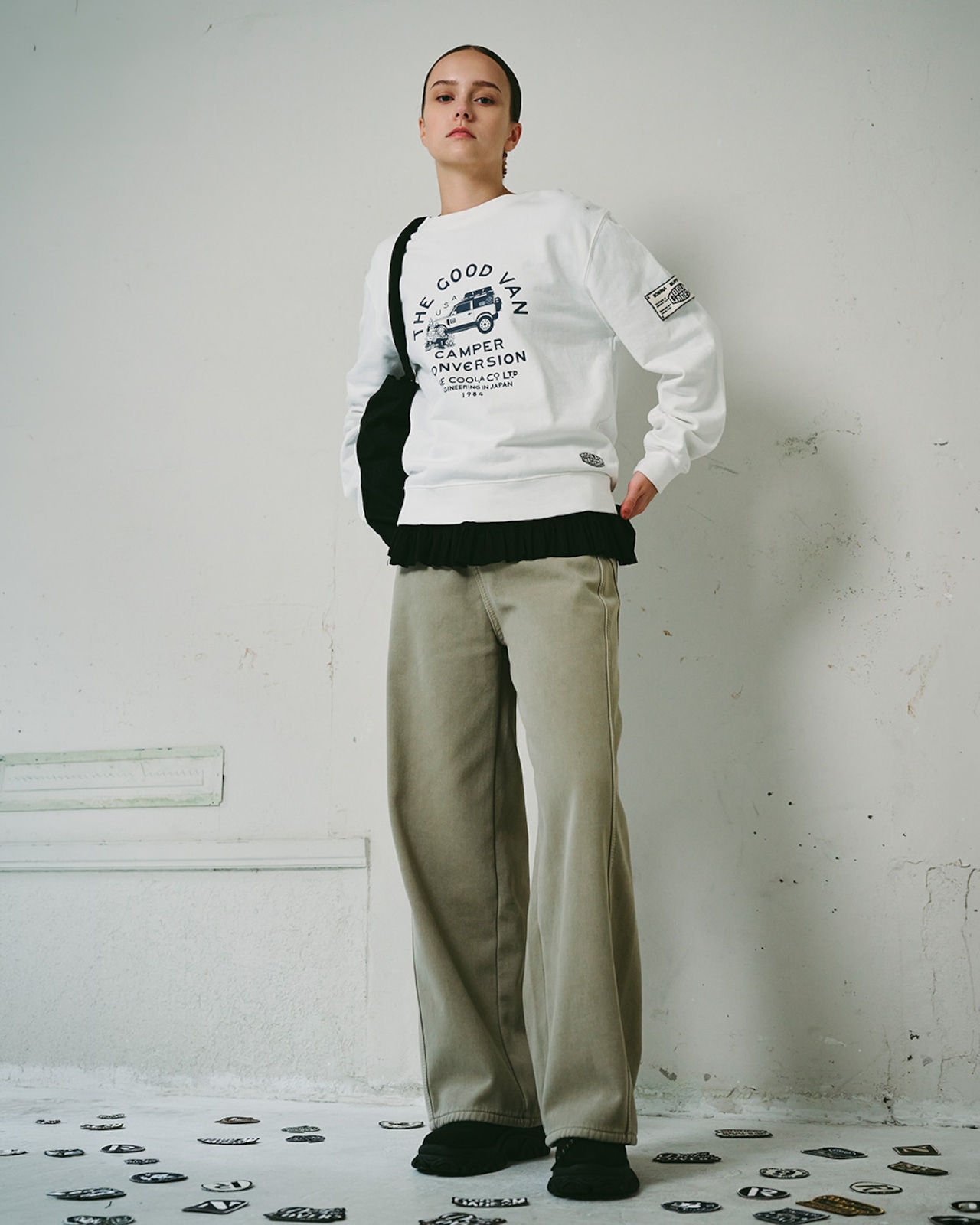 キャンパーDOGプリントベーシックTOPS (WHITE) CQ-49072