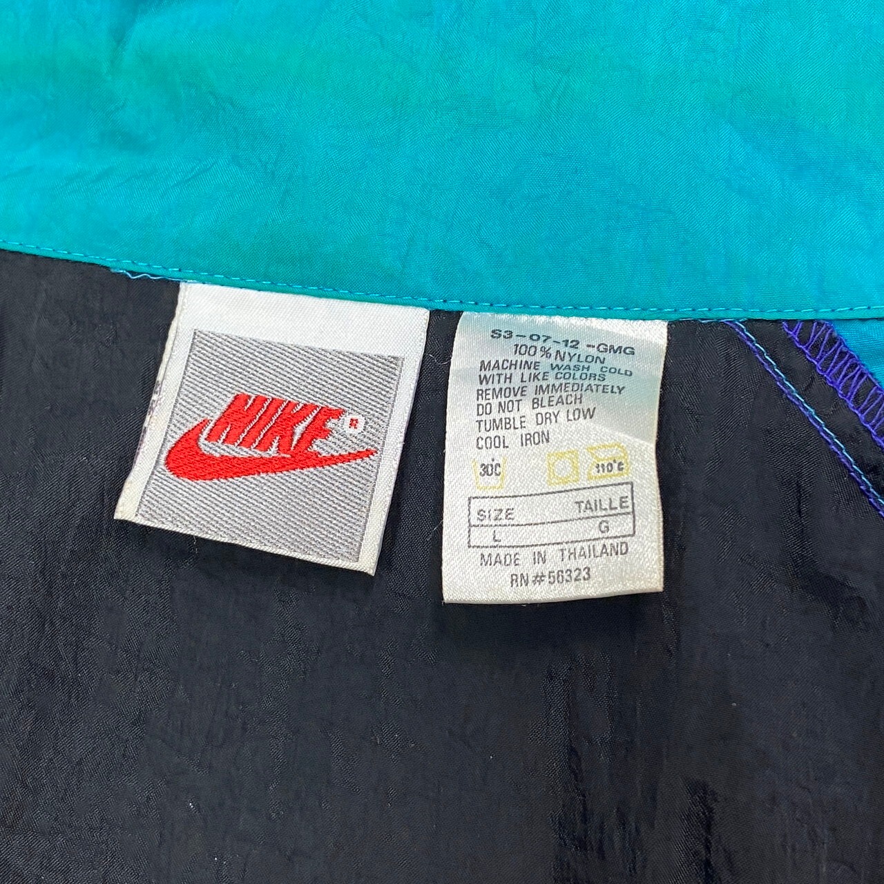 90年代 NIKE ナイキ 銀タグ ワンポイントロゴ刺繍 切替デザイン 