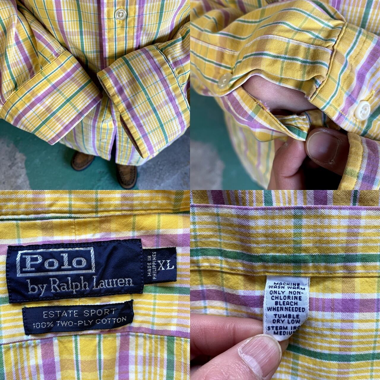 POLO by RALPH LAUREN ラルフローレン 長袖 チェックシャツ メンズXL