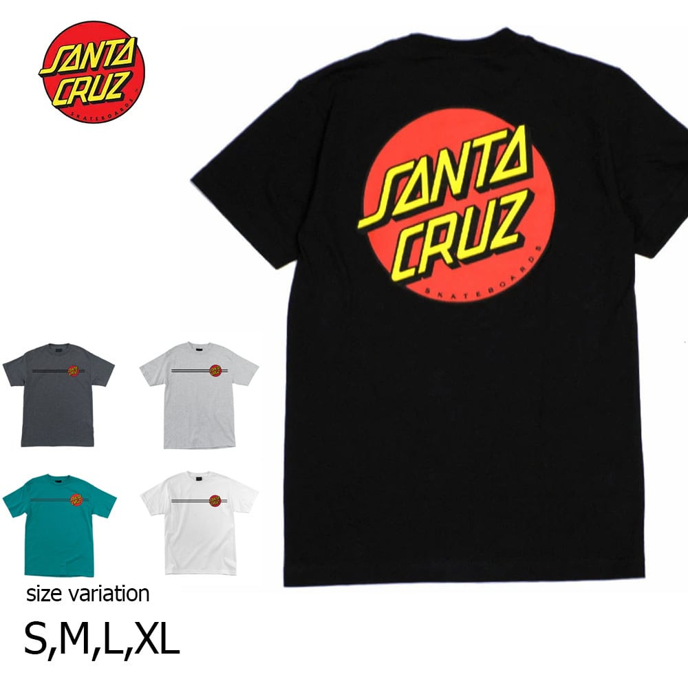 SANTA CRUZ S/S-T CLASSIC DOT 22SP BLACK ATH.HEATHER