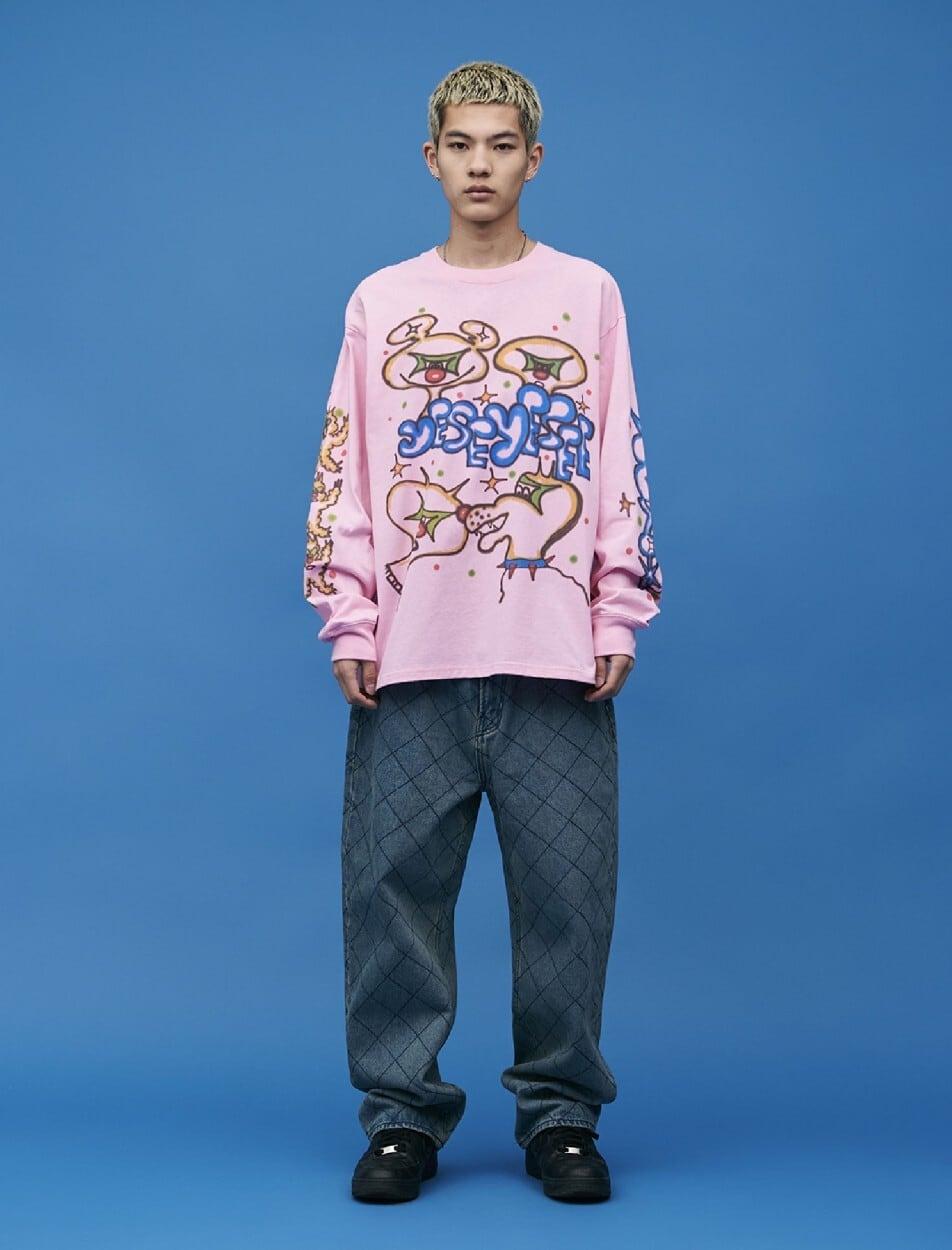 ☆NCT WISH サクヤ 着用！！【YESEYESEE】Tulrexx Air Brushed L/S