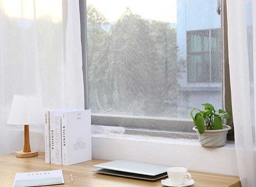 虫よけネット 網戸 ネット 窓用 防虫ネット 130×150cm マジックテープ式 取付簡単 穴あけ不要 DIY 網戸代用 換気 虫対策 蚊 ハエ ポリエステル　cw-a-5361
