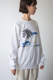 White Hawaii printed sweat shirt