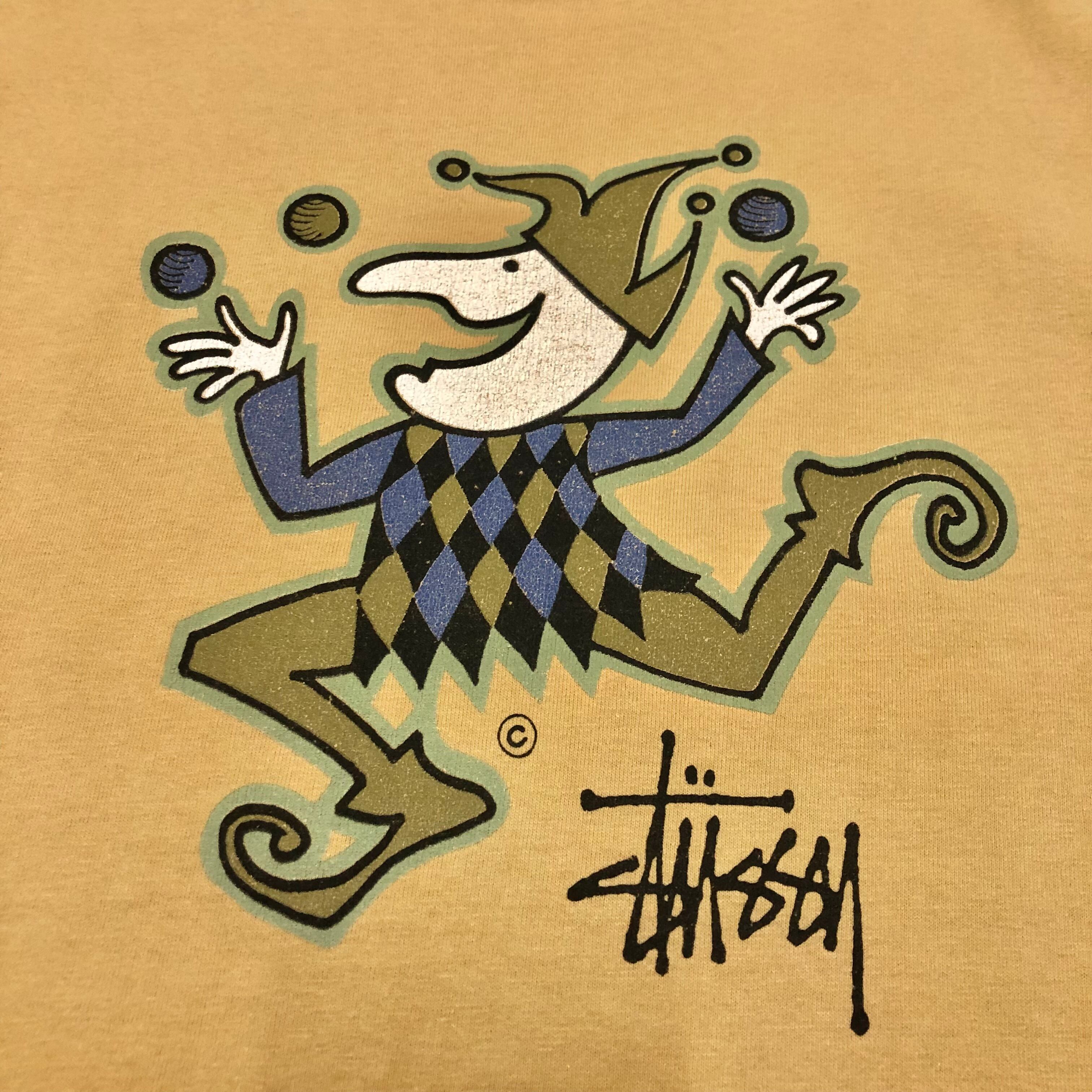 80s黒タグ　オーストラリア製OLD STUSSYジャグラー ピグメント ピエロ d25d4ff43bf65182c6bc33fb2660bb