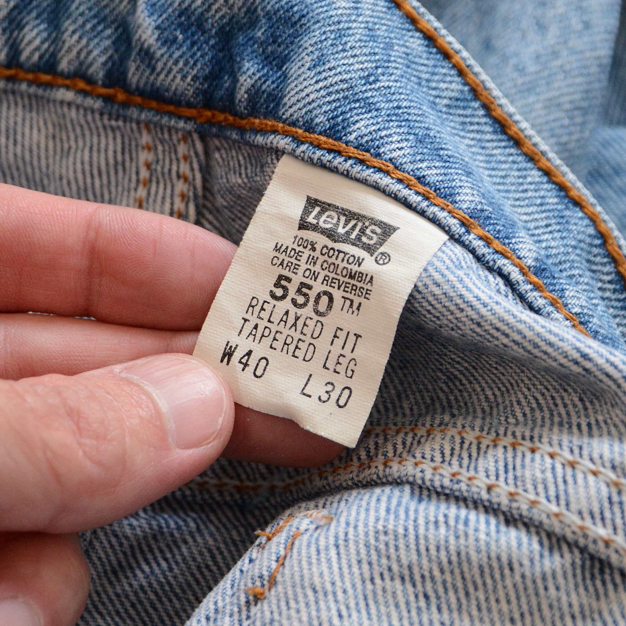 550 Levi's Vintage Denim Pants Relaxed Fit Tapered Leg Made in