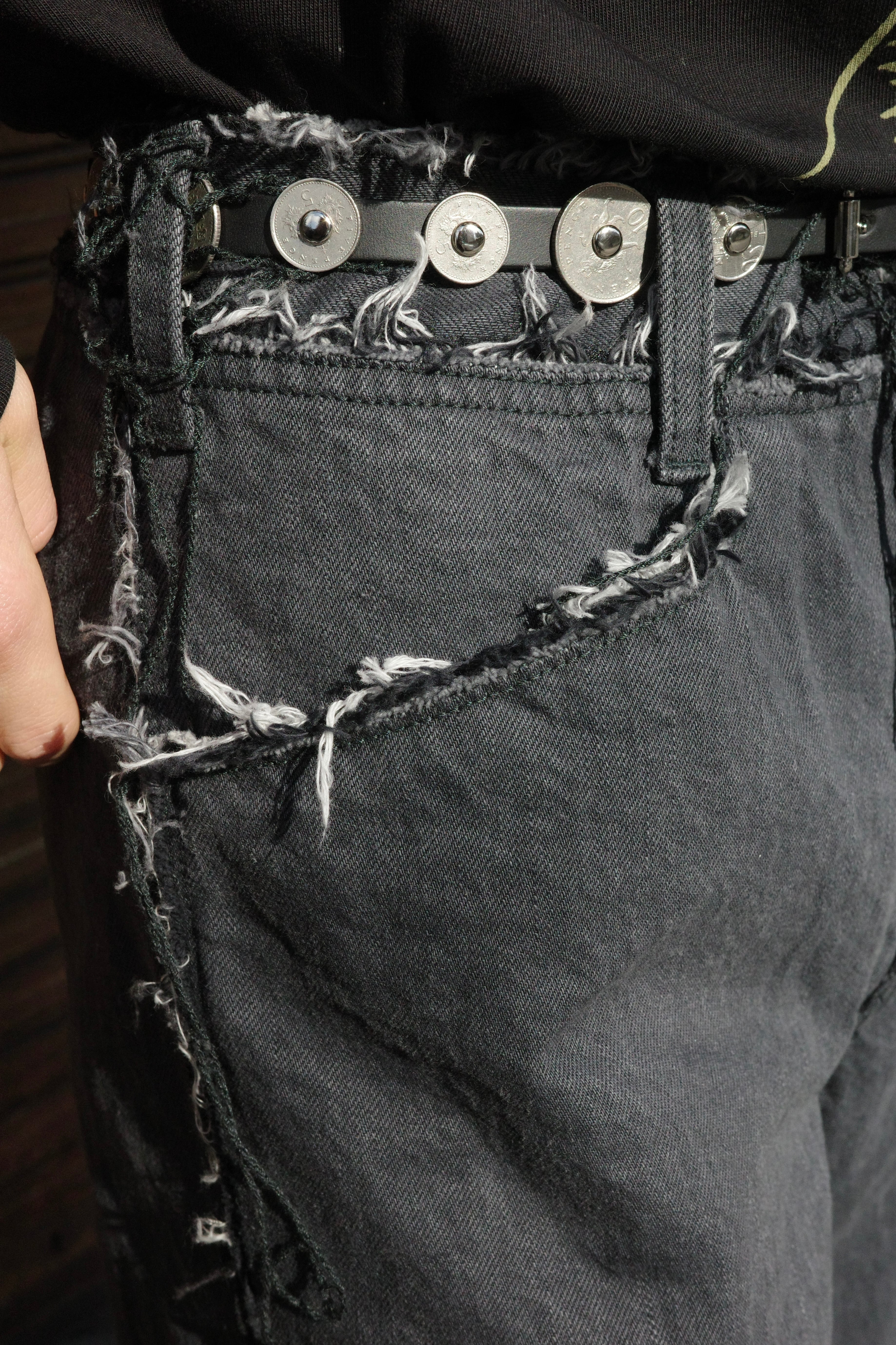 Midorikawa【DENIM PANTS -BLACK-】 | lloomm