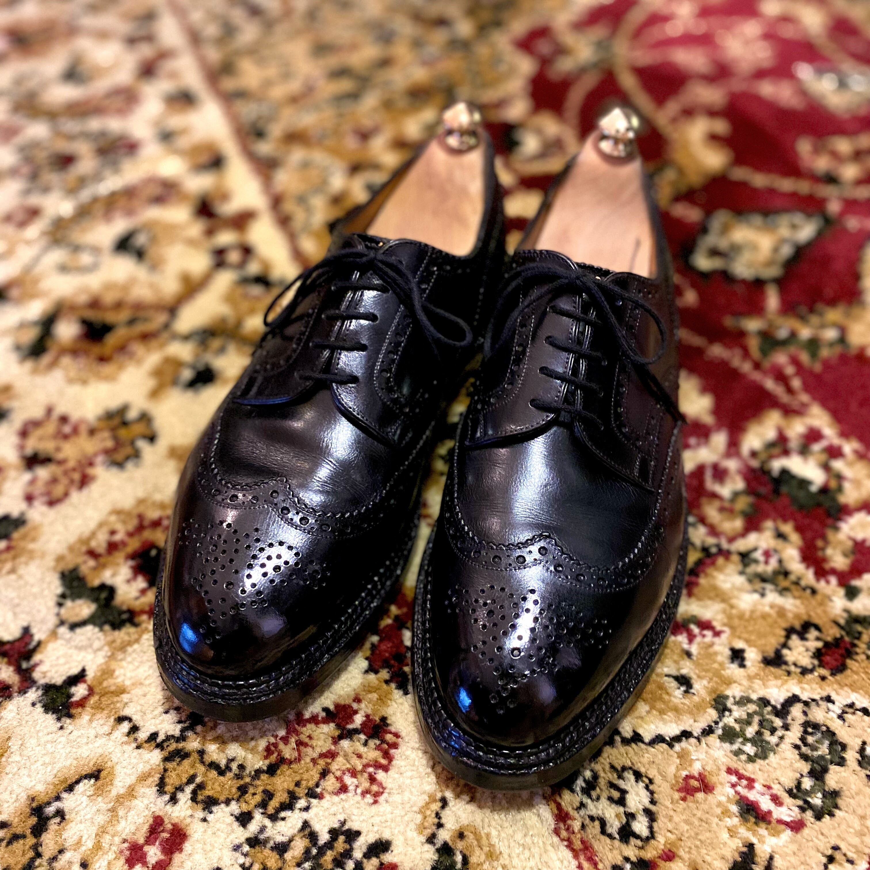 J.M. WESTON Triple Sole Derby ジェイエムウエストン トリプルソールダービー レザーシューズ 革靴 ウイングチップ メダリオン ブラウン サイズ7E【230824】【-B】【me04】