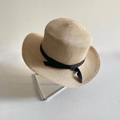 G120042《cableami》ABACA BRAID BOATER HAT
